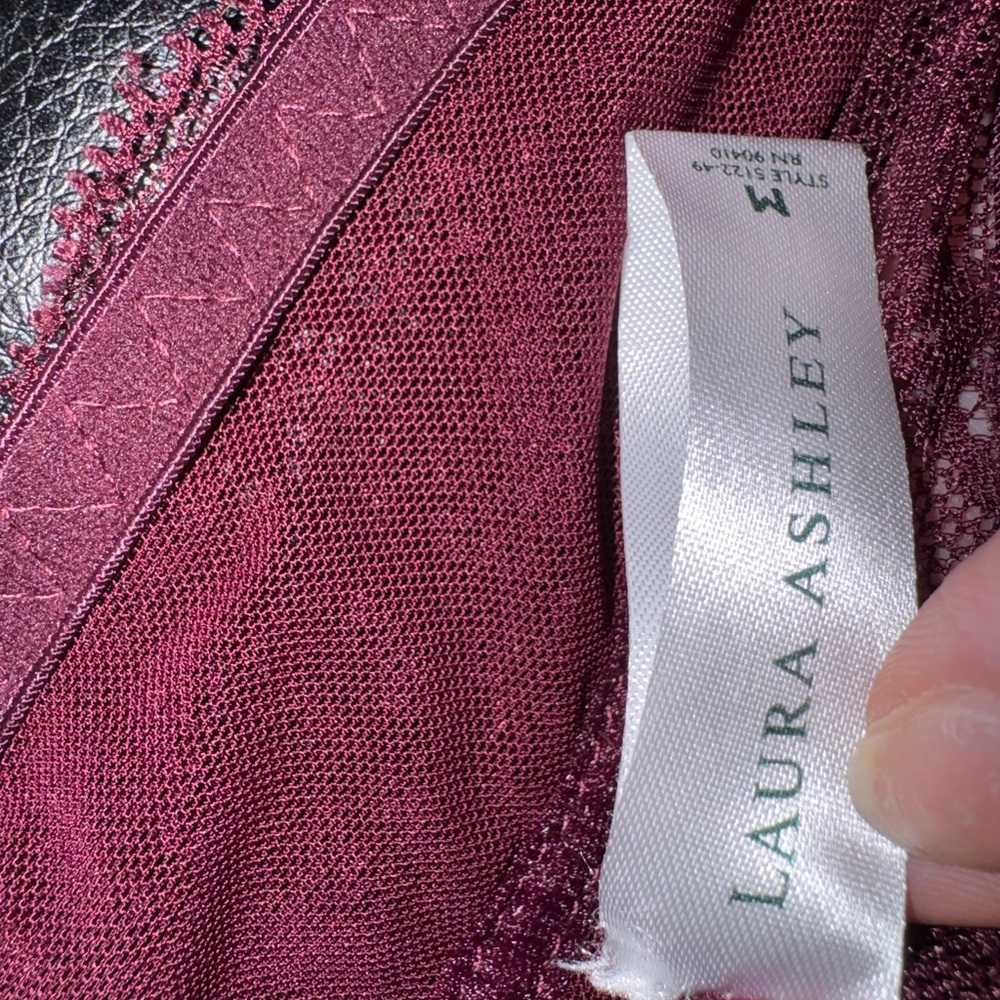 Laura Ashley Deep Red Lace Dress